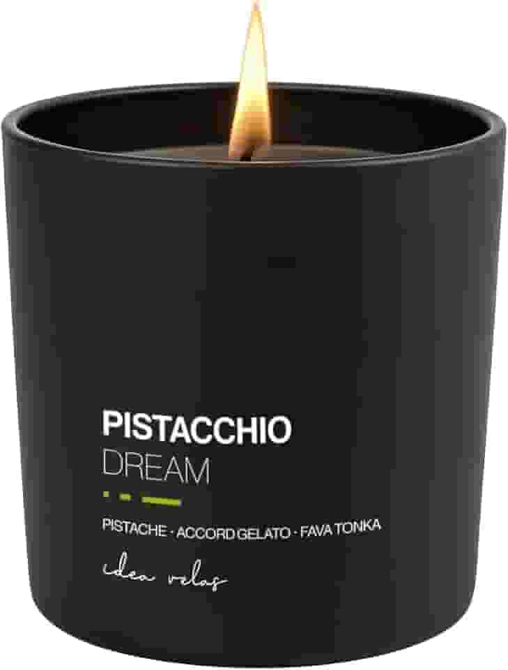 Vela aromática perfumada PISTACCHIO DREAM, IDEA VELAS 200g, cera vegetal