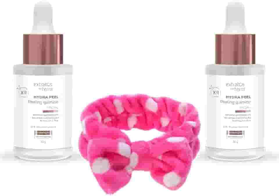 Kit 2 Hydra Peel XR - Peeling Químico Hidratante e Antioxidante - Para Peles Sensíveis, com Rosácea e Fotoenvelhecidas gene + Faixa Fofinha Para Cabelo