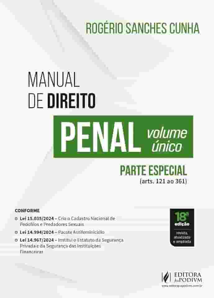 Manual De Direito Penal Parte Especial Volume Único - 18 Edição 2025 Juspodivm