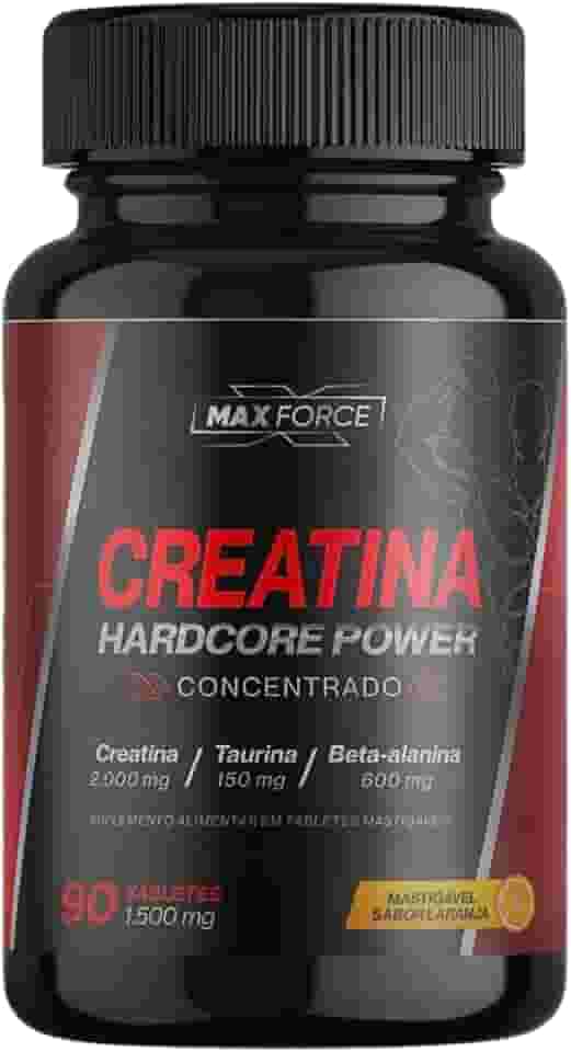 Creatina Mastigável Primeira Do Brasil + Taurina + Beta Alanina 90 Tabletes Sabor Laranja 1500mg