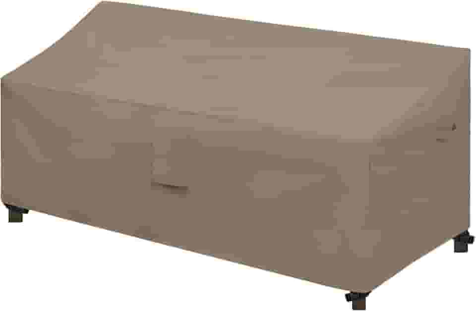 Easy-Going Capa impermeável para sofá de pátio, resistente a UV, 3 lugares, para ambientes externos, à prova de intempéries, gramado e costura selada (196 x 82 cm x 83 cm A, camelo)
