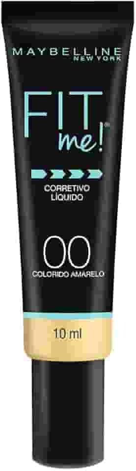Maybelline NY Corretivo Líquido Efeito Matificador Fit Me 00 Amarelo, 10ml