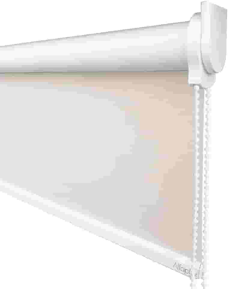 Cortina Persiana Rolô Blackout (COM BANDÔ E SEM BANDÔ) 1,30 (lar) x 1,40 (alt) (Tóquio 02 - Acabamento Branco)