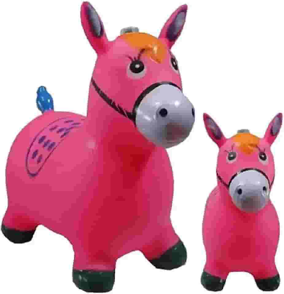 Brinquedo Infantil Cavalinho Upa Upa com Luzes LED e Efeitos Sonoros Ideal para Brincadeiras e Desenvolvimento Infantil (Rosa)