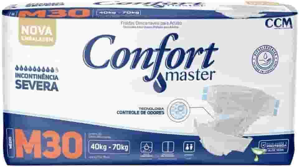 Fralda Geriátrica Confort Master Econômica M com 30 unidades