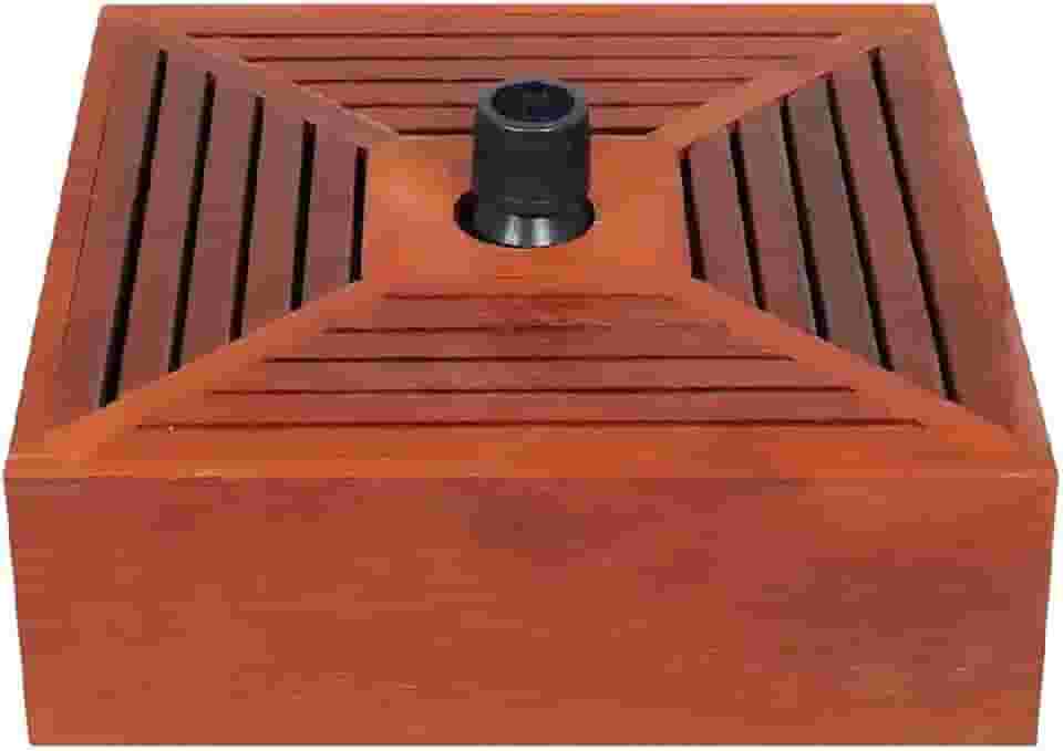 Base Para Ombrelone Guarda Sol 25Kg Revestida em Madeira - 16471 Belfix - Preto