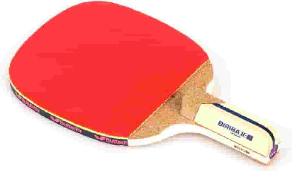 Raquete de tênis de mesa Butterfly BIRIBA2-1 (aderência de mão aprimorada) + 2 bolas juntas