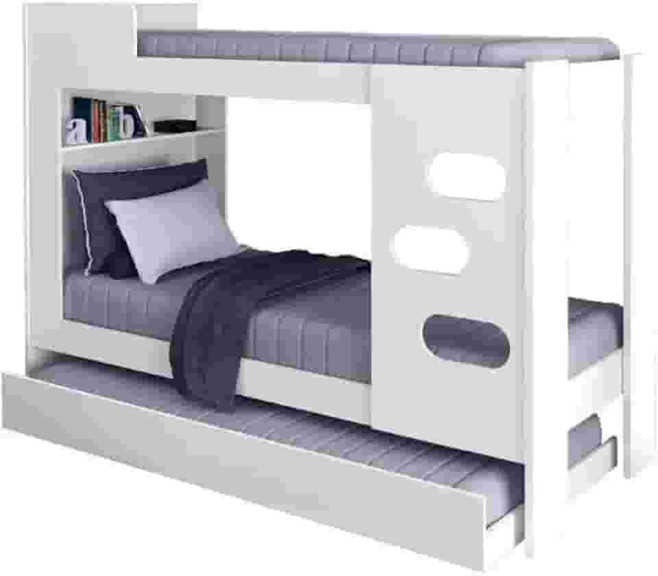 Beliche Floripa com Cama Auxiliar para Colchão 0,88m J&A Branco