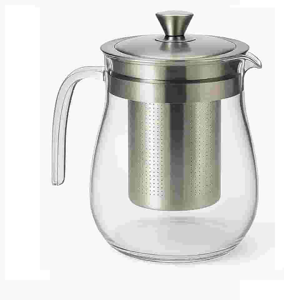 Chaleira de Vidro 900 ml com Infusor de Aço Inox – Transparente para Chá & Infusões – Storeasy