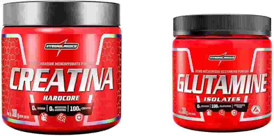 Kit Integralmédica - Creatina 300G Monohidratada 100% Pura Branco + Glutamine Natural 300g