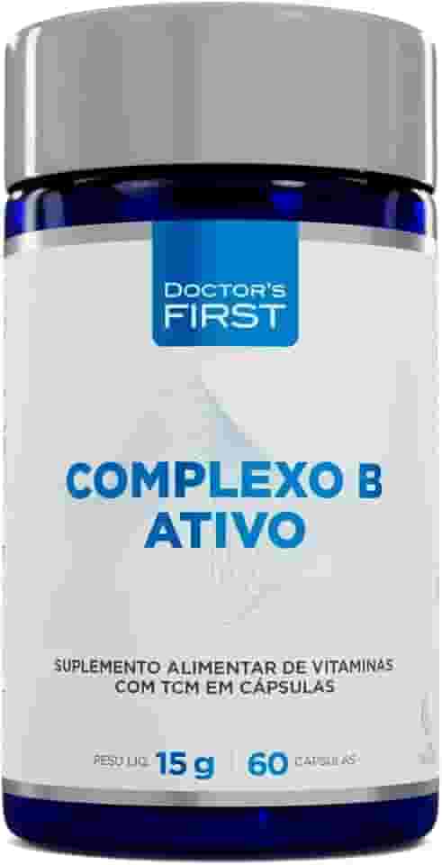 Complexo B Ativo, 8 Vitaminas com B6, B9 e B12 na forma Ativa,Suplemento Alimentar de Vitaminas, com Metilfolato e Metilcobalamina, 60 Cápsulas, 15g, com TCM, softgel, Doctor's First