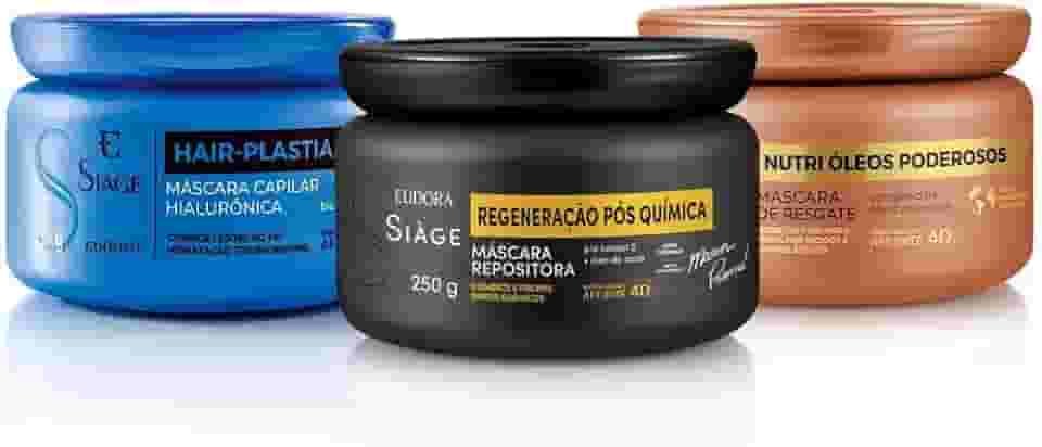 Eudora Kit Siàge Cronograma Capilar para Cabelos com Química (3 itens)