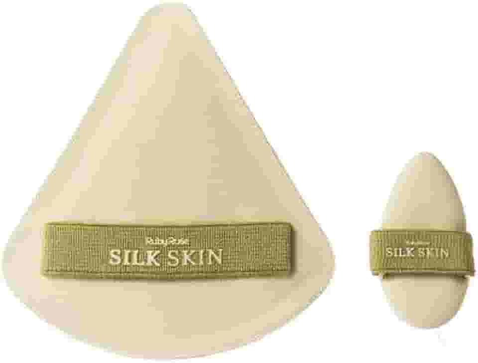 Kit Esponjas Maquiagem Ruby Rose Toque Macio Uso Seco e Úmido e Formato Anatômico Tamanho P e M