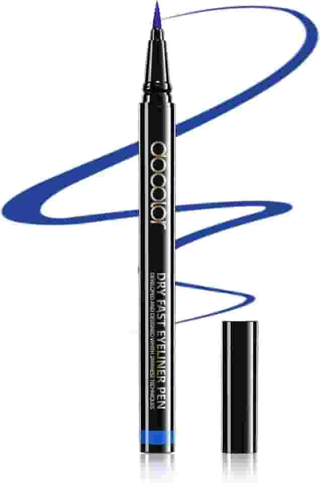 docolor Delineador à prova d'água Super Slim Liquid Precise All Day Eye Liner Gel Azul