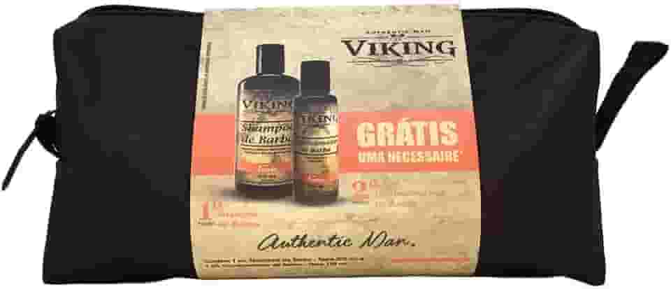 Kit Necessaire Shampoo e Condicionador de Barba Viking Terra
