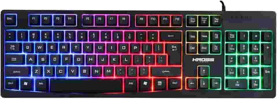 Teclado Gamer Kross com Fio, Membrana Njord USB, LED - KE-KG105 Preto