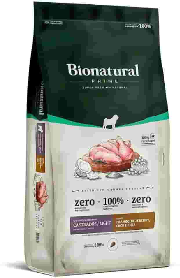 Bionatural Prime - Frango Cães De Raças Peq. Castrados ou Light 10,1kg