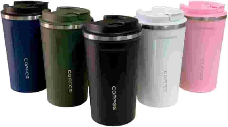 Copo Térmico Cafe Cerveja Com Tampa Aço Inoxidável Anti-vazamento 500ml Cor:Preto