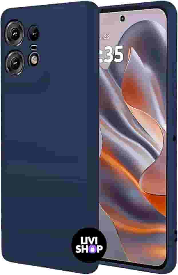 Capa Case Capinha Compatível Motorola G75 Silicone Com Bordas Elevadas Aveludada Forro Premium (AZUL MARINHO)