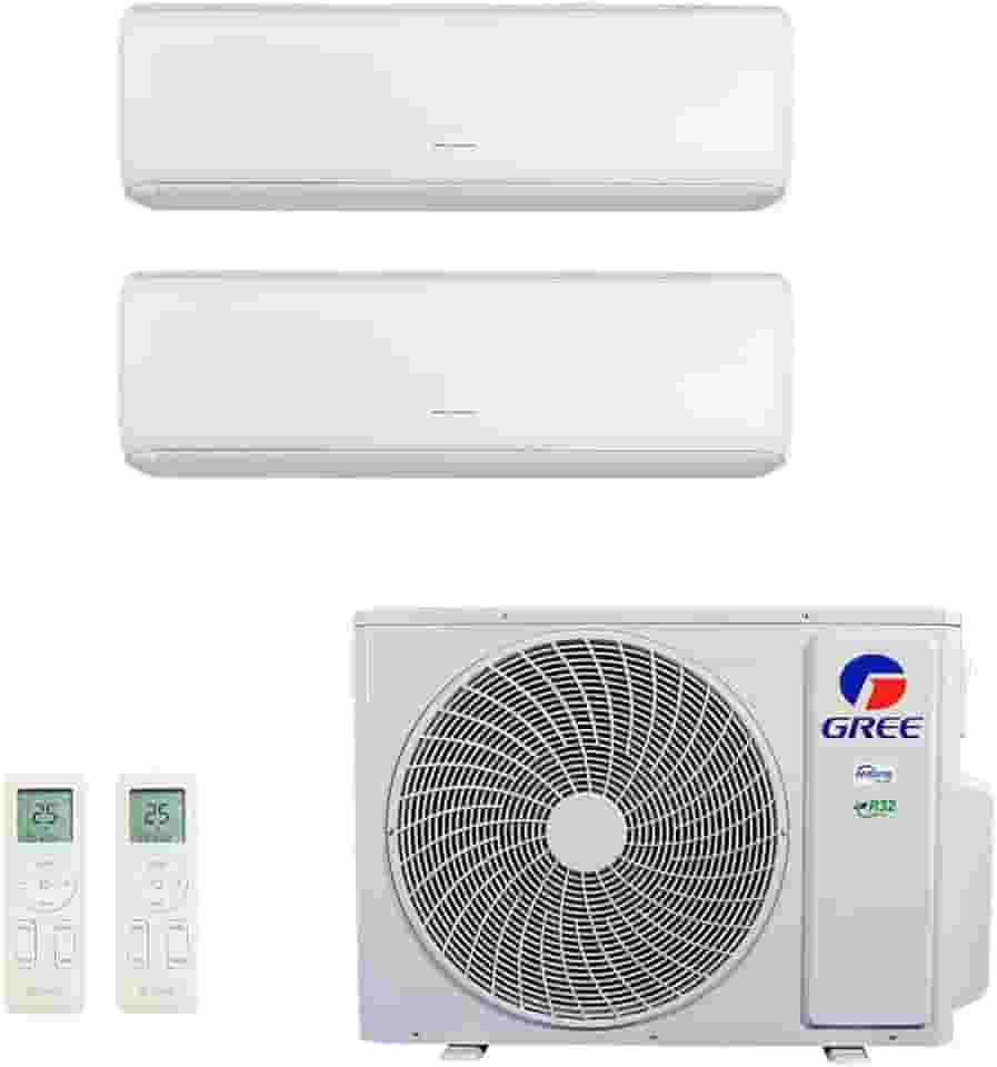 Ar Condicionado Bi Split Gree Inverter G Max 18.000 Btus (1x Hi Wall 12.000 + 1x Hi Wall 9.000) Quente e Frio 220v R-32