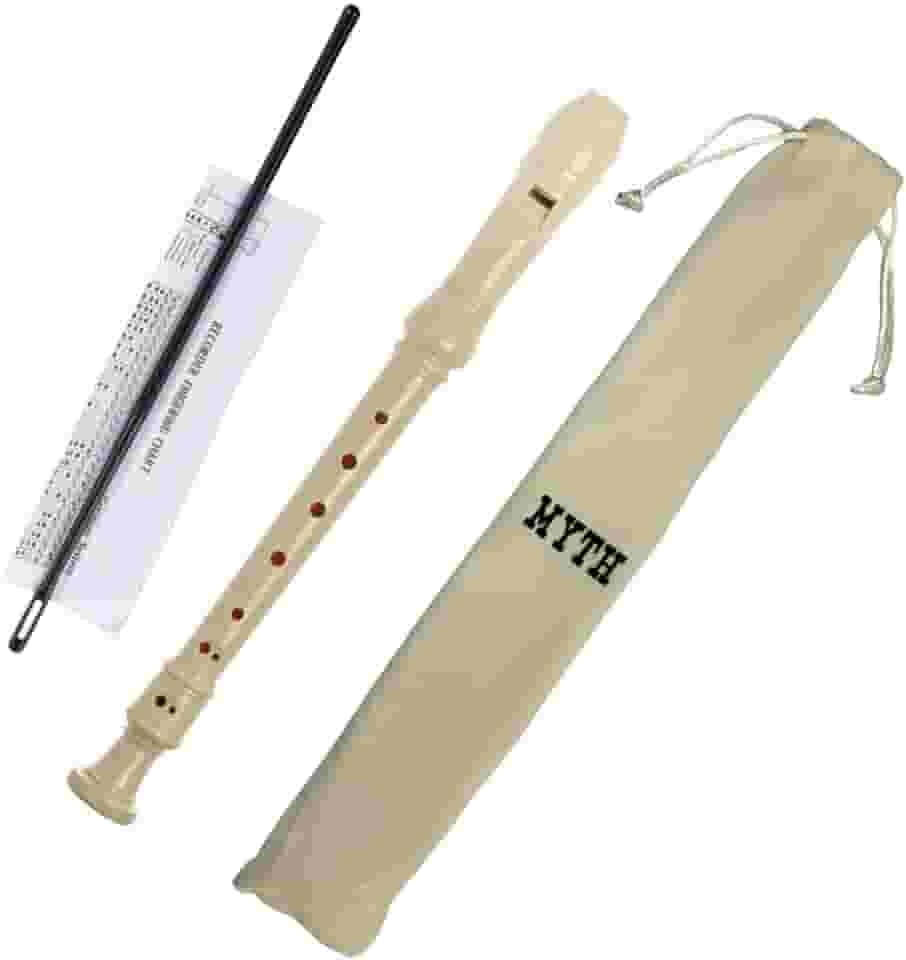 Zaidan’s Flauta Doce Soprano Barroca em Dó (C) – ABS Resina – Cor Creme – Com Bag e Vareta de Limpeza – Para Iniciantes e Uso Escolar