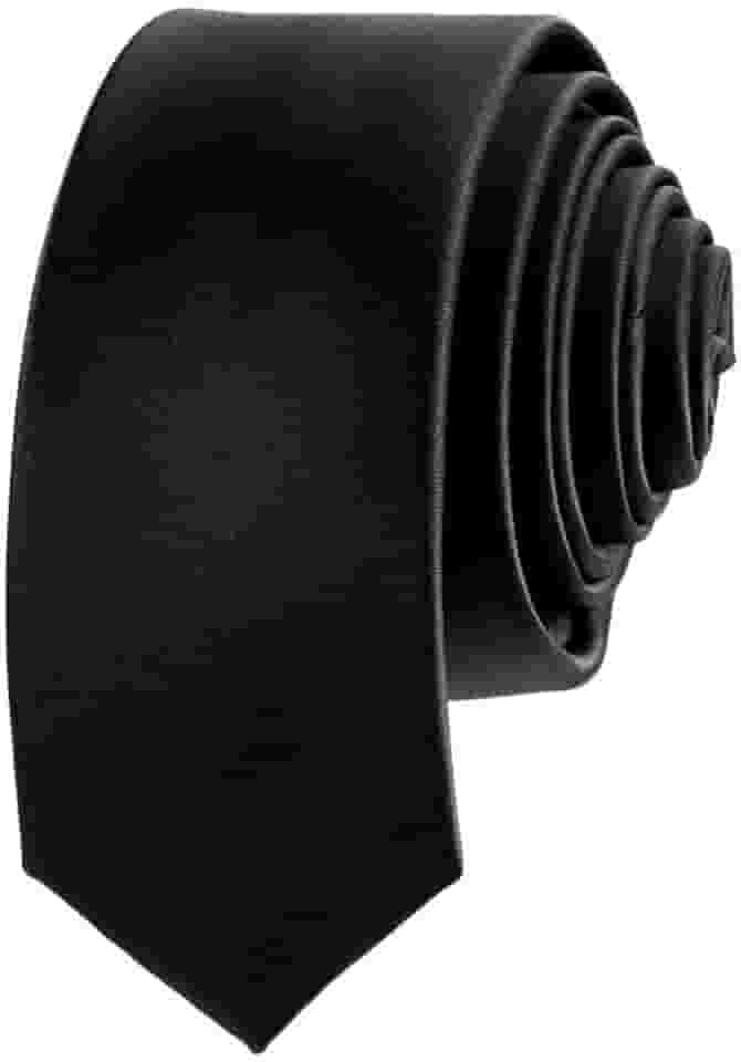 Gravata de cetim de cor sólida de 5 cm para homens
