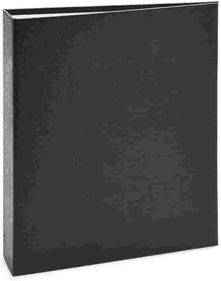 Álbum de fotos Ical, encadernação tradicional, para 120 fotos 10x15cm - envelope plástico transparente - linha Cores - modelo preto texturizado - 164