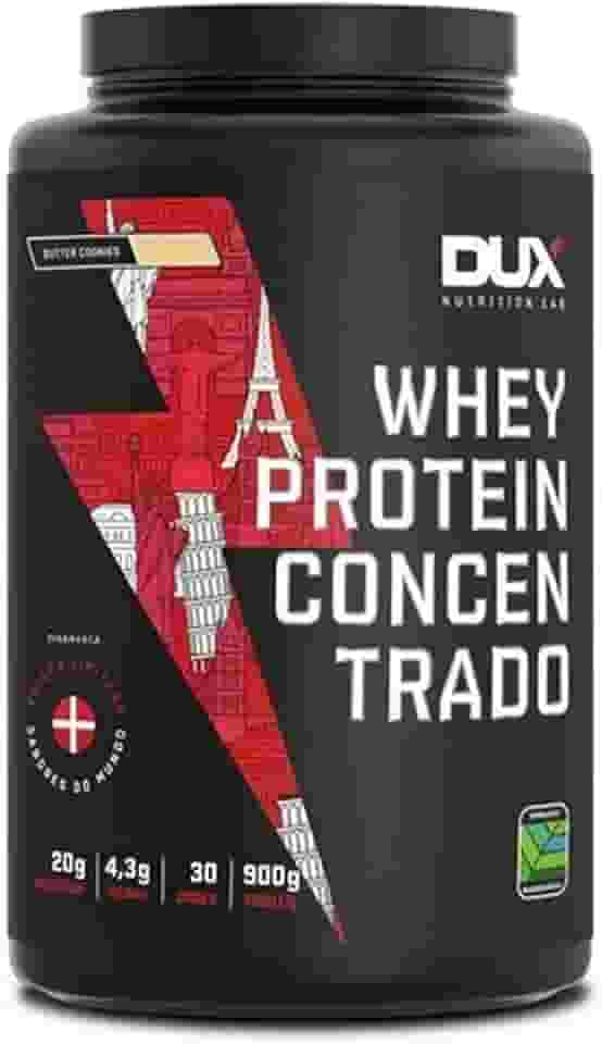 Whey Protein Concentrado Sabores do Mundo Butter Cookies Dinamarca 900g - 20g de Proteínas por Porção - Suplementos Naturais, Suplementação Treino Academia, Ganho Muscular - DUX HUMAN HEALTH