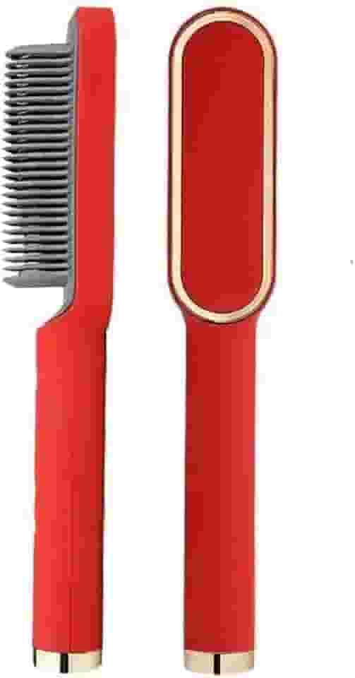 Escova Alisadora de Cabelo Bivolt 45W 5 Níveis Vermelha 220V