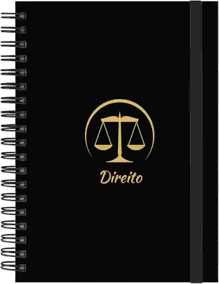 Caderno Colegial Plus 10 Matérias Profissões Direito (Preto e Gold)