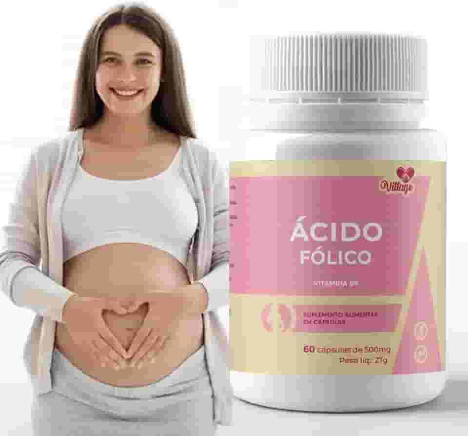 Ácido Fólico vitamina B9, C/60 Cáps original