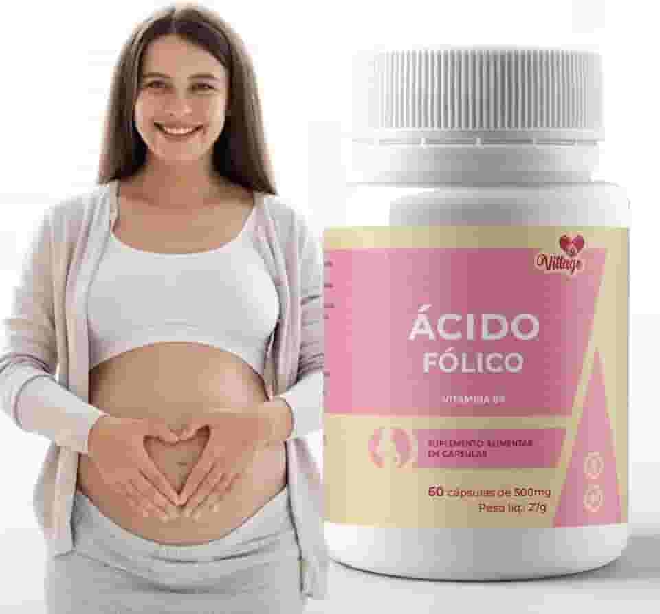 Ácido Fólico vitamina B9, C/60 Cáps original