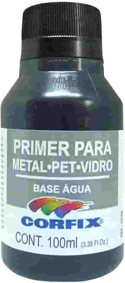 Primer para Metais, Pet, Vidro Preto 321 100 ml Corfix