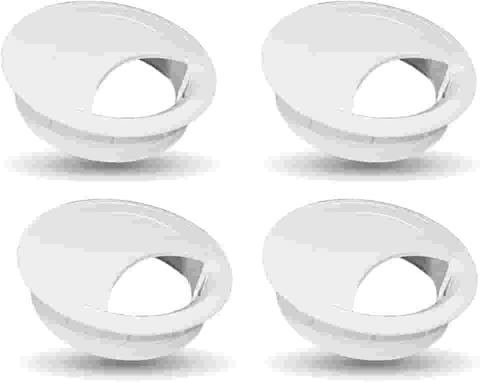 Kit com 4 Unidade Acabamento Passa Fio 60mm Organizador de cado Elétrico Mesa Computador
