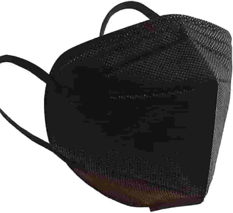 Máscara Adulto 5 Camadas - N95 / KN95 / PFF2 / FFP2-10 Unidades Coloridas (Preto) - Proteção Eficiente e Confortável para Uso Diário