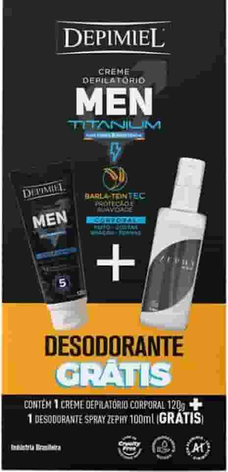 DEPIMIEL KIT CREME DEPILATORIO TITANIUM 120G+DEO MEN 100ML
