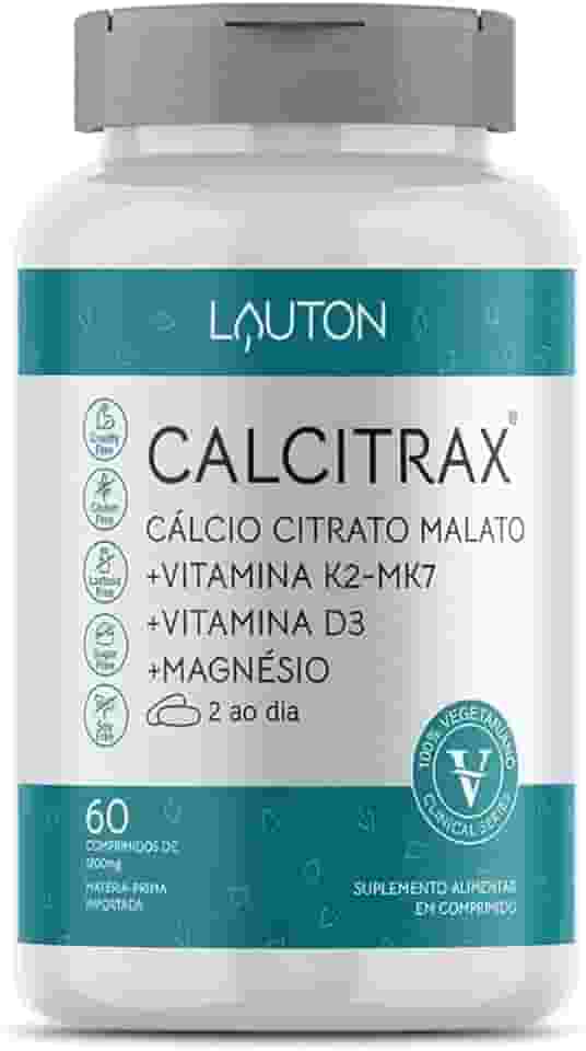 Cálcio Citrato Malato + K2 + D3 + Magnésio - Calcitrax ® 60 Cps - Lauton