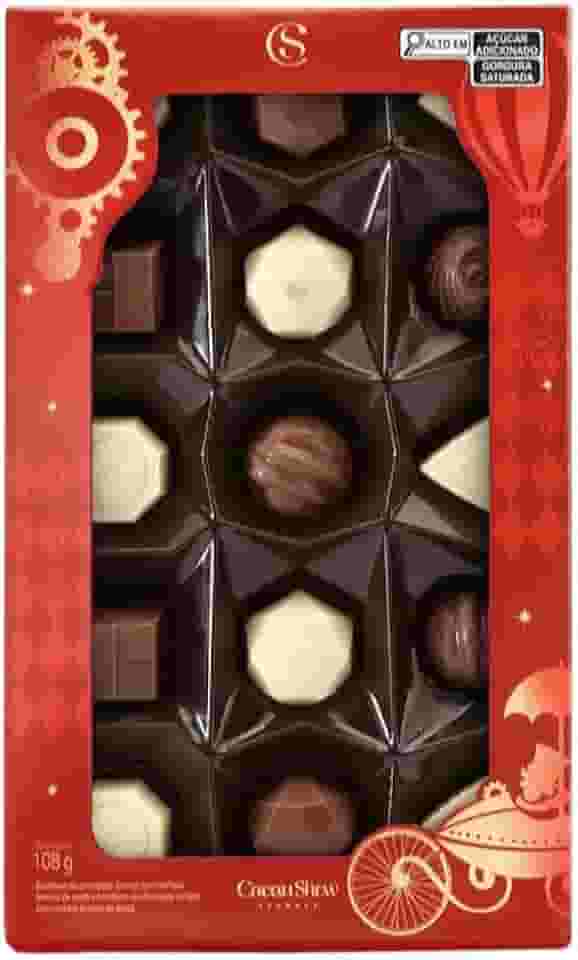 Caixa de Bombons Mini Show laCreme de Natal 108g Cacau Show