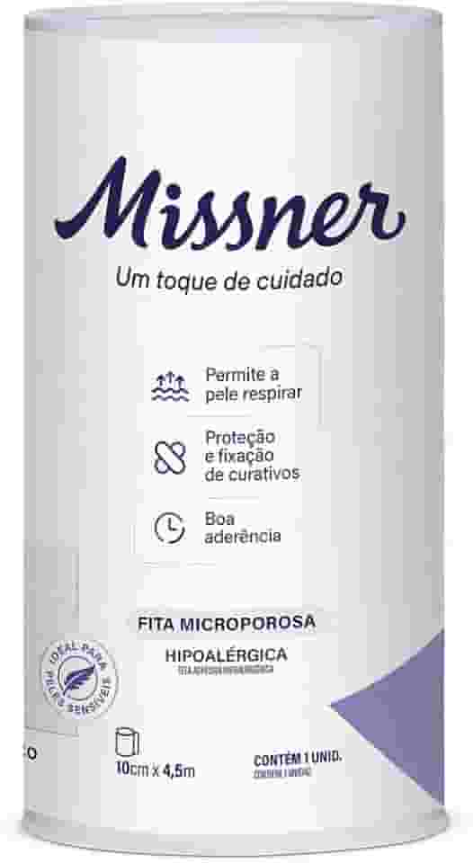 Missner Fita Microporosa Hipoalérgica Branca 100 Mm X 4.5 Mt