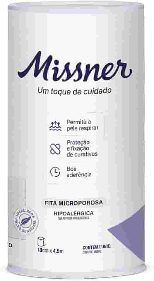 Missner Fita Microporosa Hipoalérgica Branca 100 Mm X 4.5 Mt