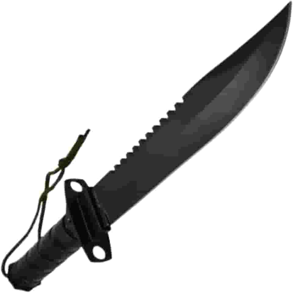 Faca tática Rambo combate militar sobrevivência preta MK-06-0054