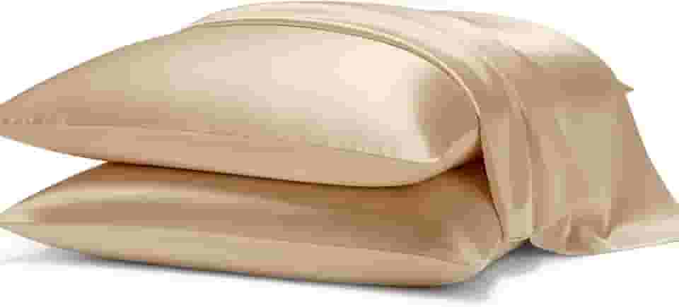 Kit 2 Fronhas Cetim Anti-frizz Seda Alto Brilho Par (Champagne)