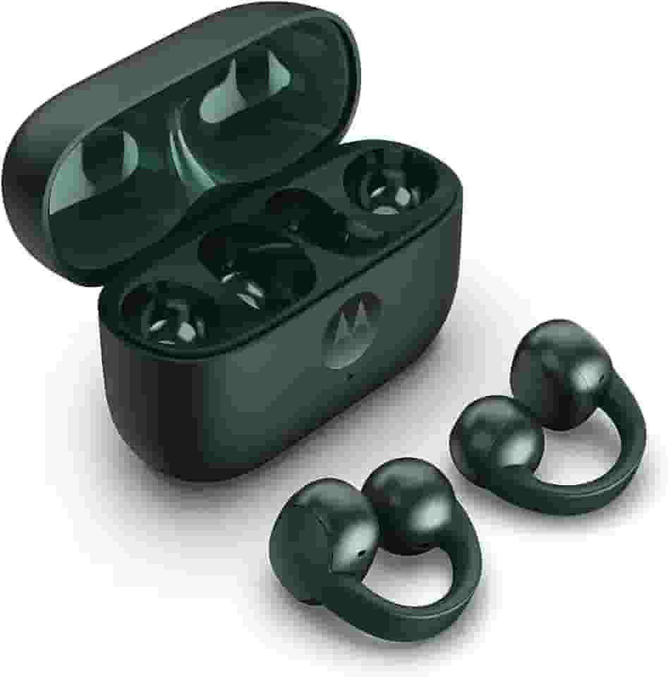 Fone de ouvido Sem Fio Motorola Moto Buds Loop by Bose - Bluetooth, uso confortável com clipe, open-ear, OWS - Verde