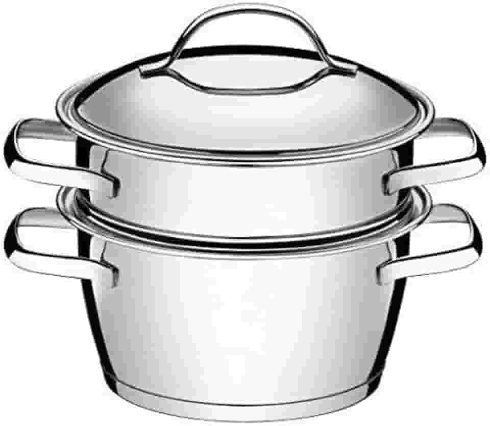 Cuscuzeira com Fundo Triplo 2 Peça, Tramontina, 65650050, Inox