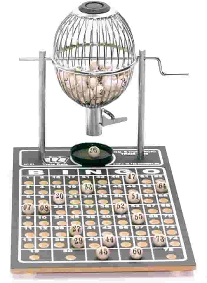 Jogo de Bingo Cromado Nº 1 - 75 Pedras, 300 Cartelas