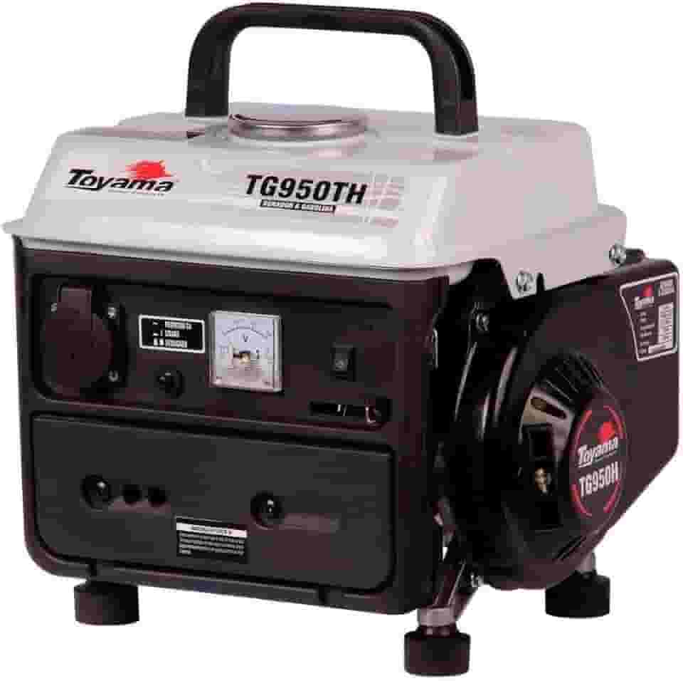 GERADOR TOYAMA GASOLINA TG950TH 2 TEMPOS MONOFASICO 127V 850W PARTIDA MANUAL COM CARREGADOR DE BATERIA