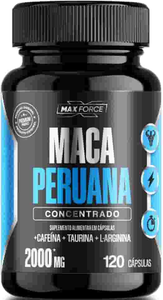 Maca Peruana 2000mg 120 Cápsulas Composta Com L - Argina, Taurina e Cafeína Para Musculação e Fitness