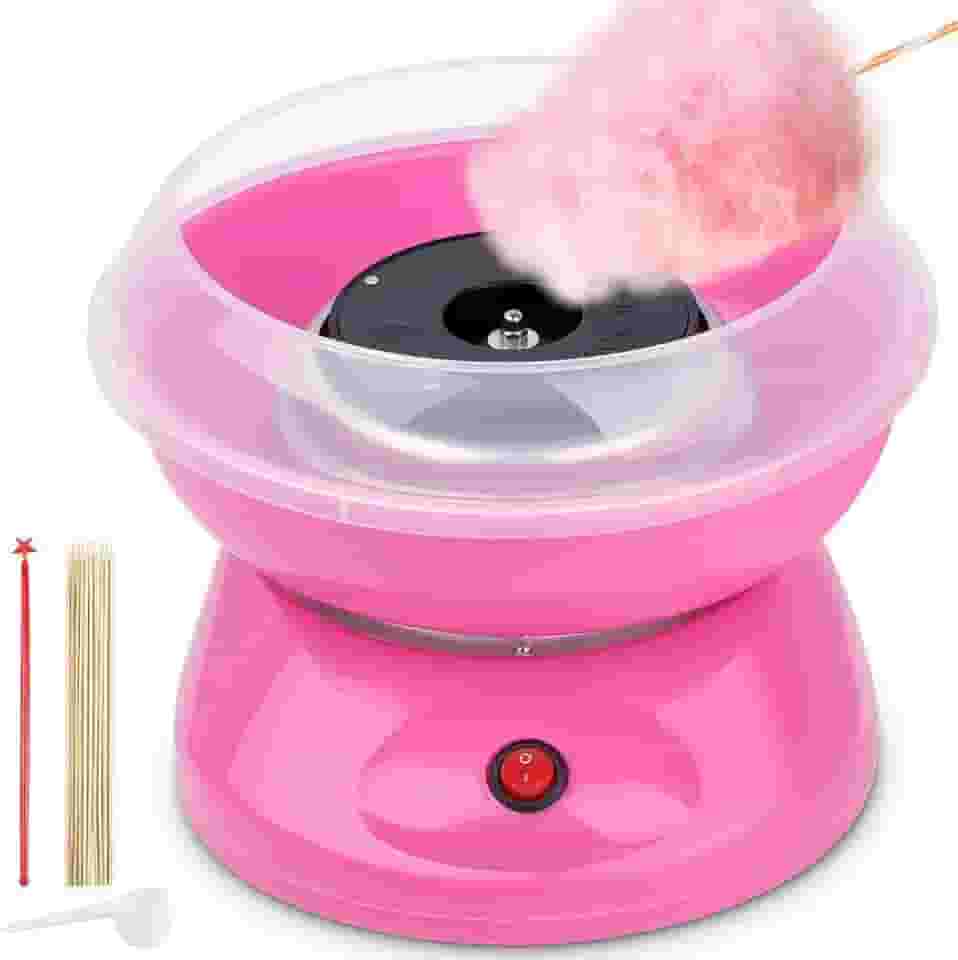 Máquina de Algodão Doce, Mini Máquina de Algodão Doce 220v, Máquina Elétrica de Marshmallow (Rosa), Mini Máquinas Elétricas PortáTeis de Algodão Doce, Máquina de Algodão Doce para Casa