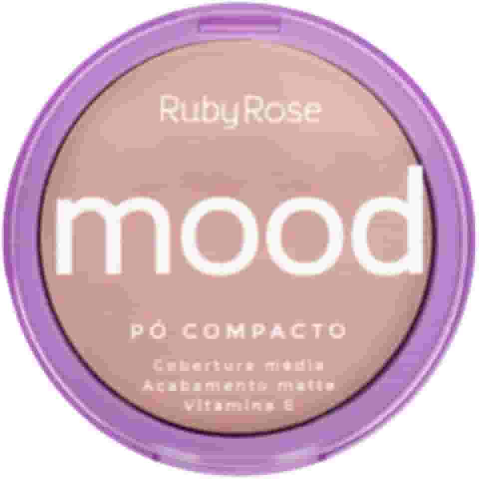 Pó Compacto Mood Ruby Rose Cobertura Média Acabamento Matte (1, C10)