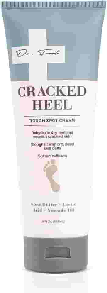 Dr. Pé Rachado Heel Cream. Creme para calcanhares rachados, pontos irregulares, e os pés secos. tubo 8 onças